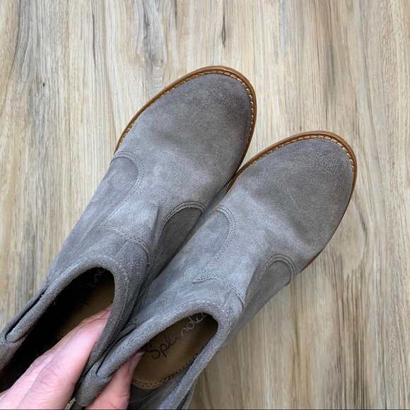 SPLENDID Lakota Gray Suede Western Booties - Women's Size 6 - Picture 5 of 12